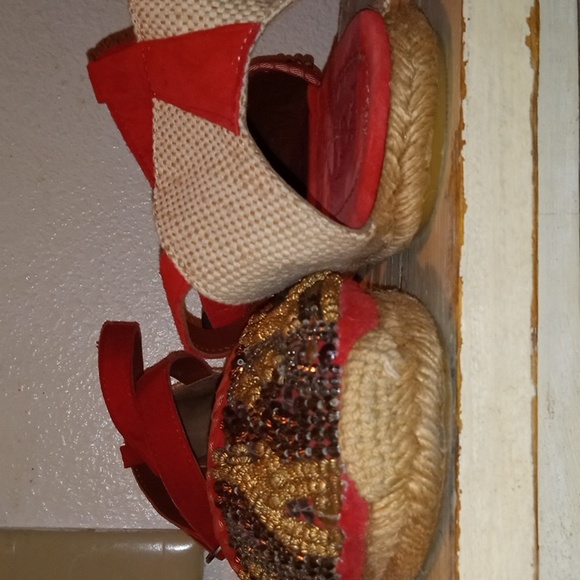 Bacio 61 Anthropology Beaded Ankle Strap Espadrilles - Picture 7 of 16